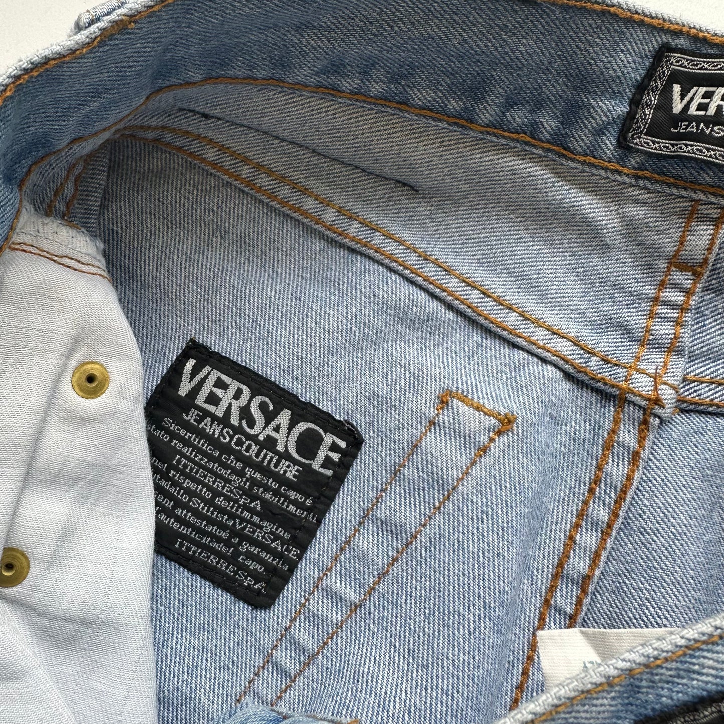 versace straight leg jeans