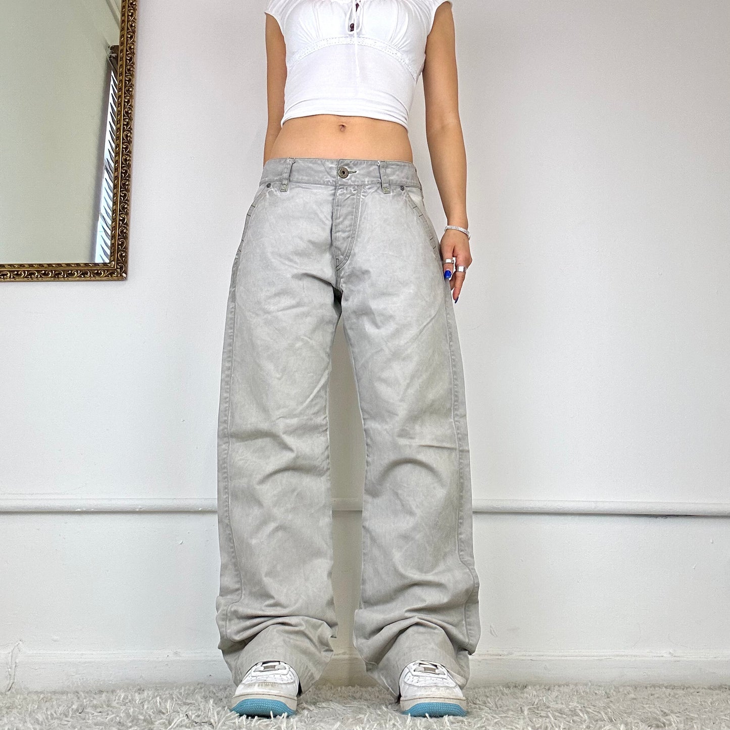 wide leg armani cargo trousers