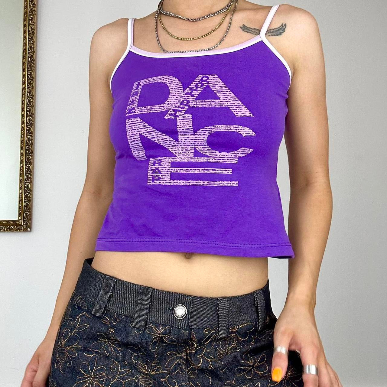 2000s purple cami top