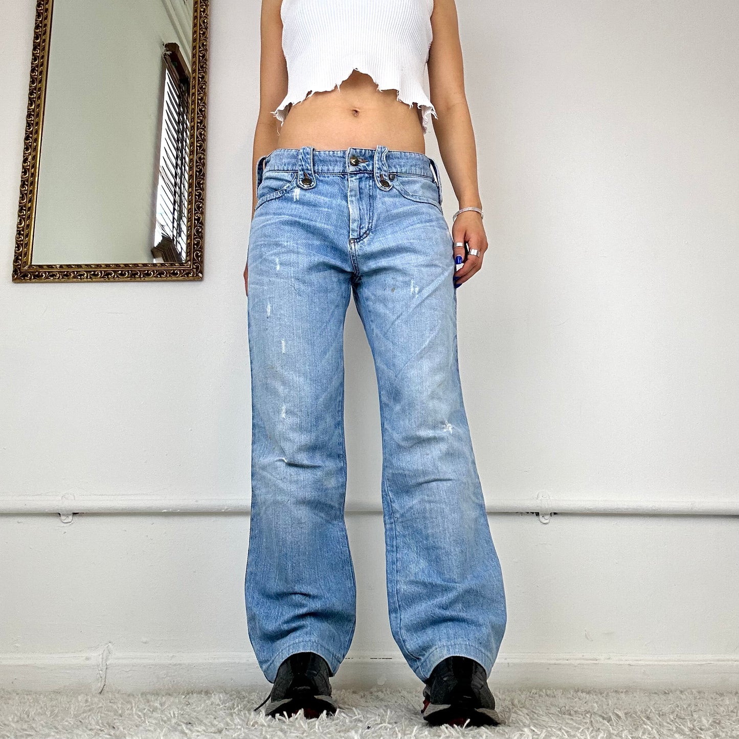 roberto cavalli wide leg jeans