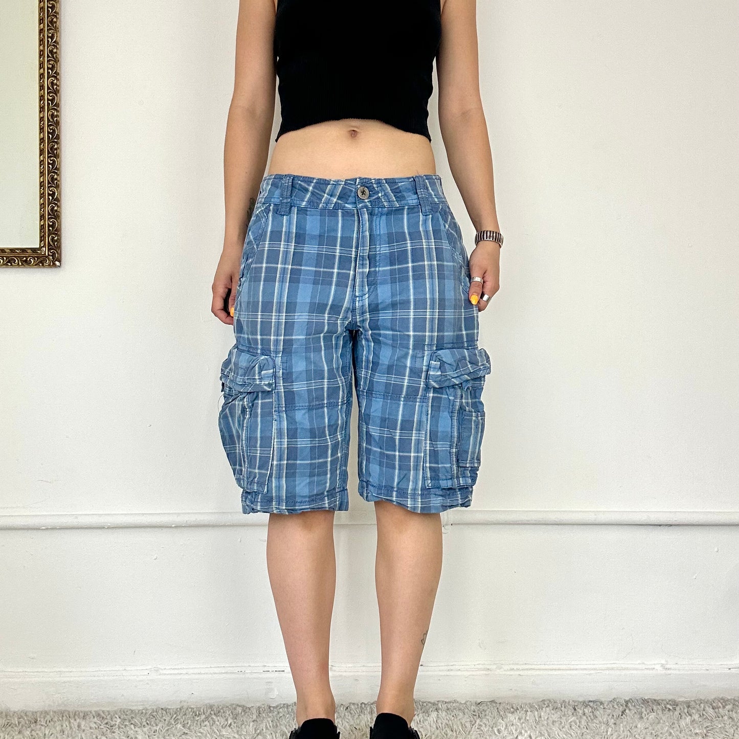 checkered shorts