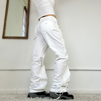 armani white cargo trousers