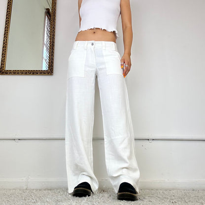 the slouch in white linen - sample