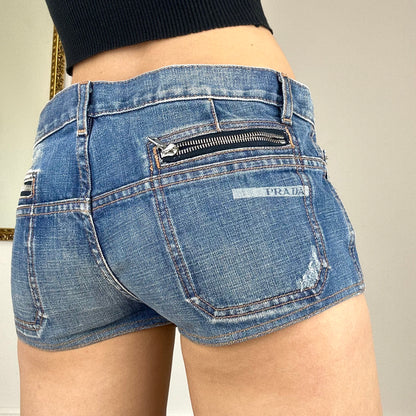 prada denim shorts