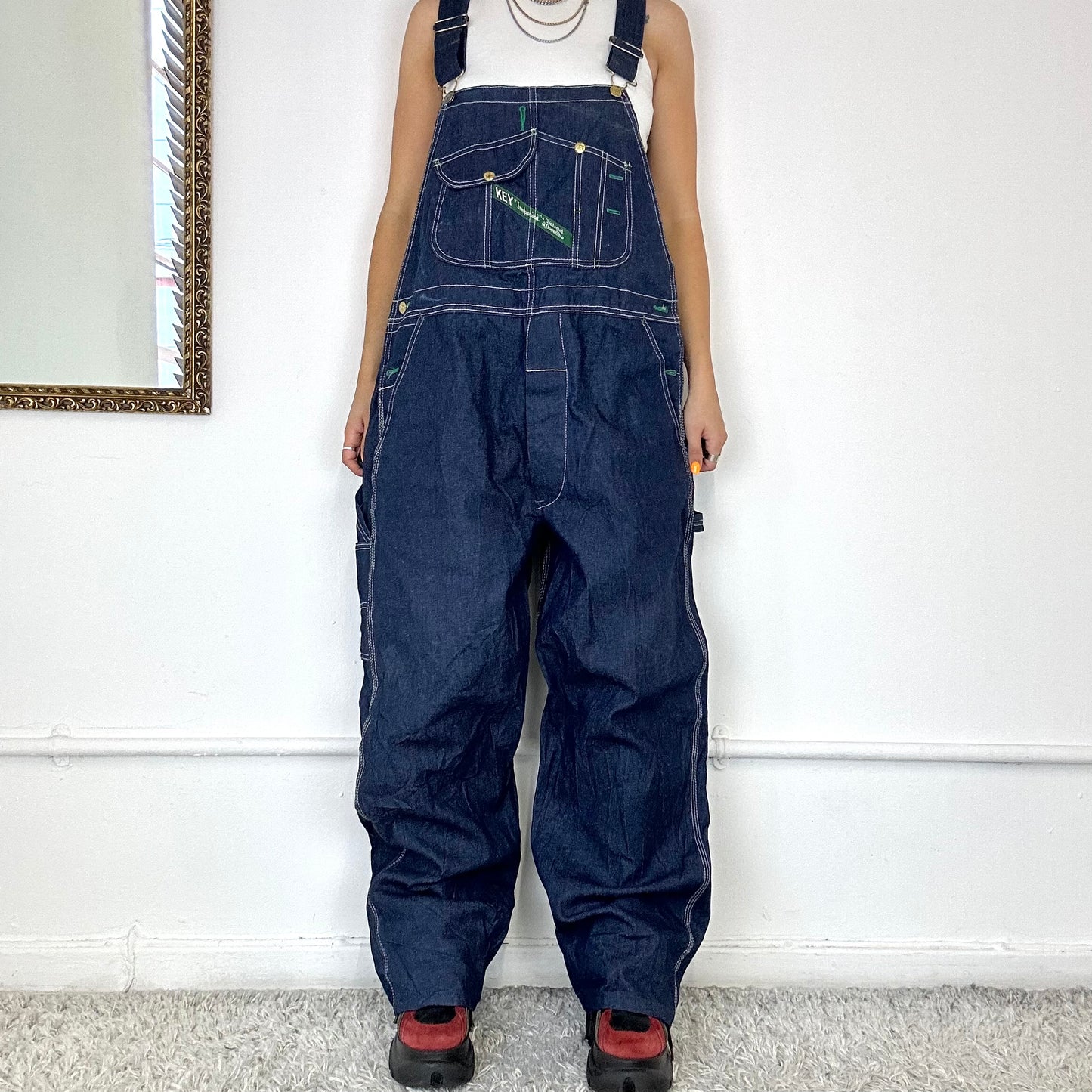 vintage denim dungarees