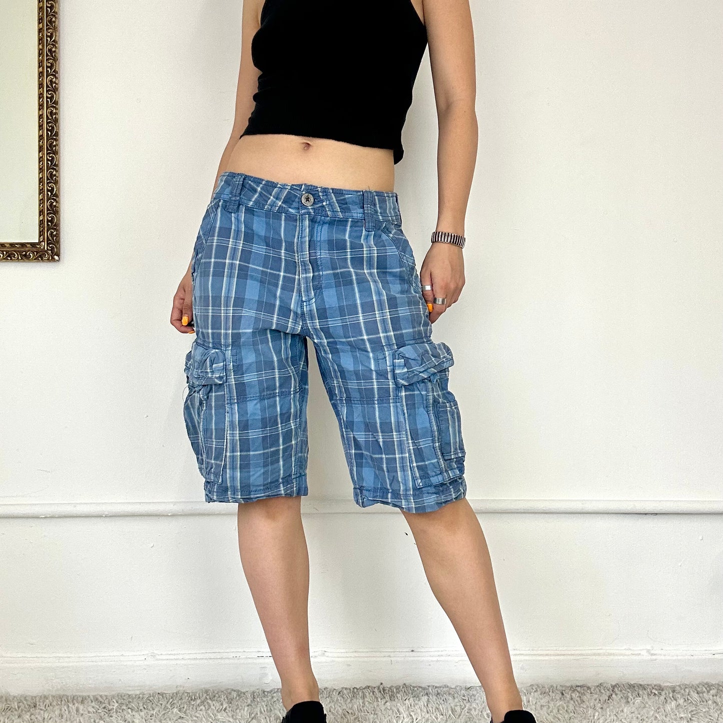 checkered shorts