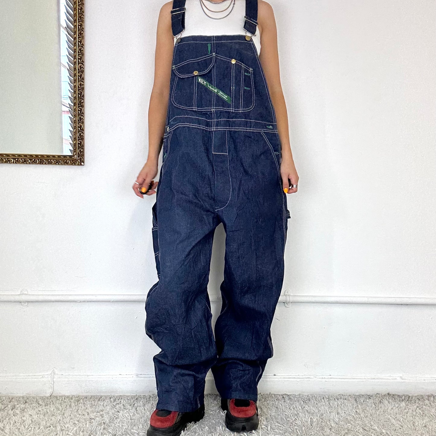 vintage denim dungarees