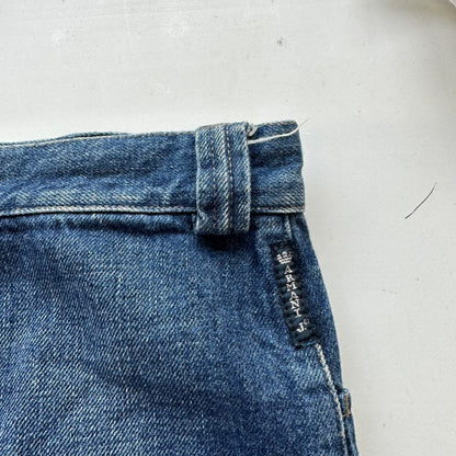 vintage armani jeans denim midi skirt