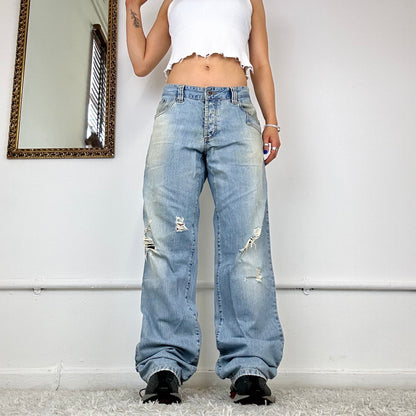 wide leg baggy cargo jeans from dolce & gabbana