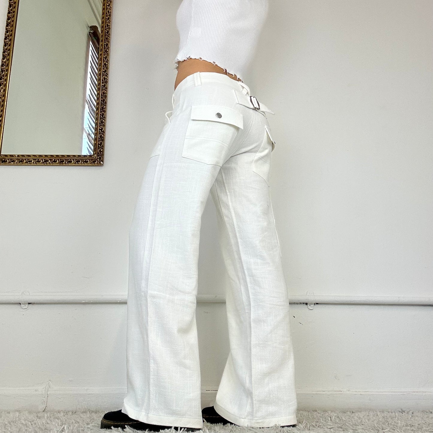 the slouch in white linen - sample