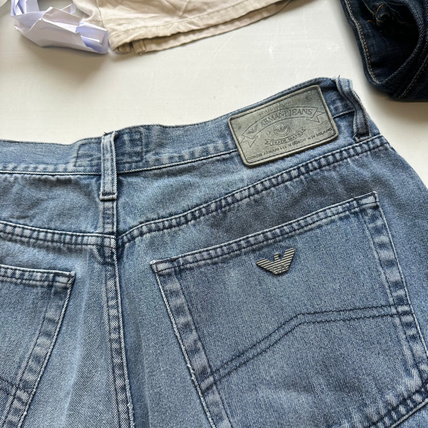 armani baggy jeans