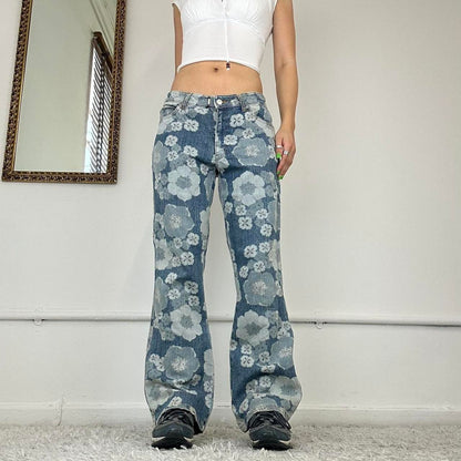 70's flower jeans