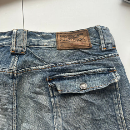 guess wide leg cargo jeans