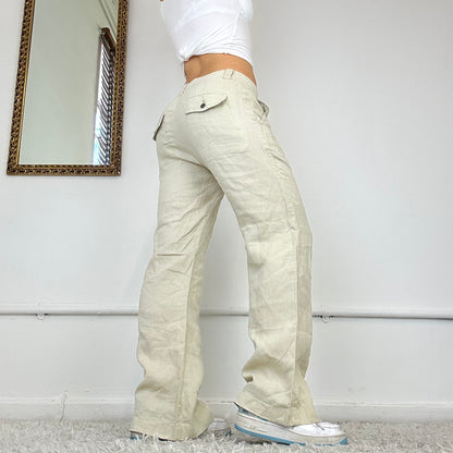 calvin klein linen trousers