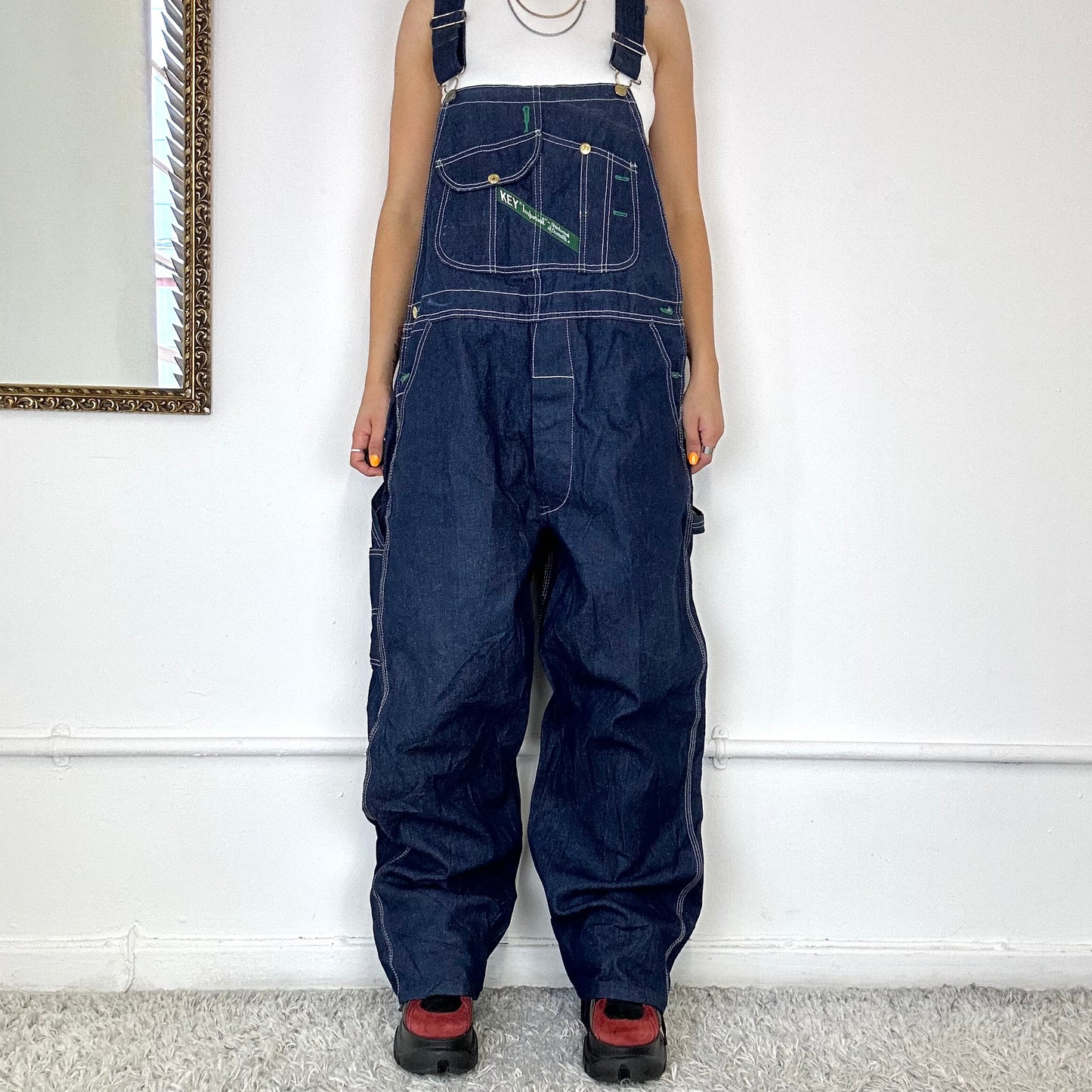 vintage denim dungarees