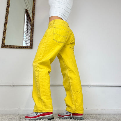 90's yellow baggy jeans by energie