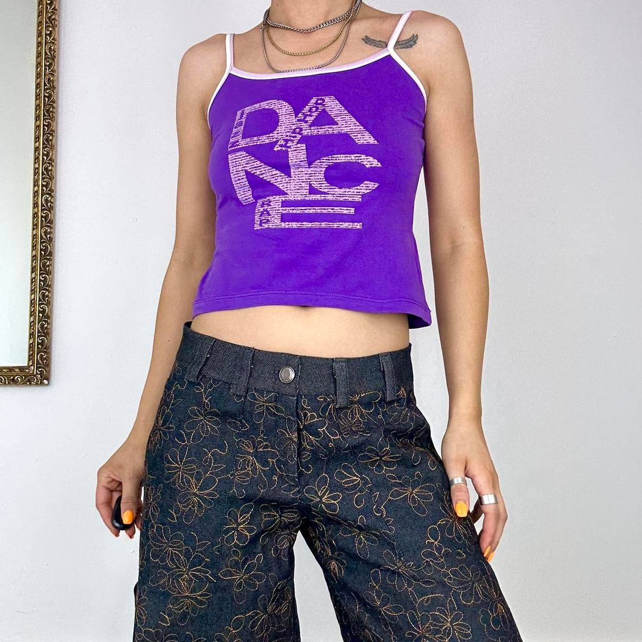 2000s purple cami top