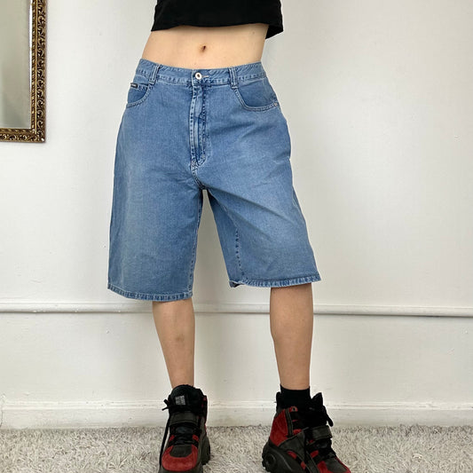 baggy denim skate shorts