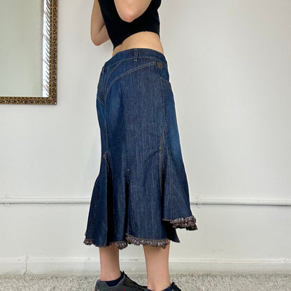 malboro classics denim midi skirt