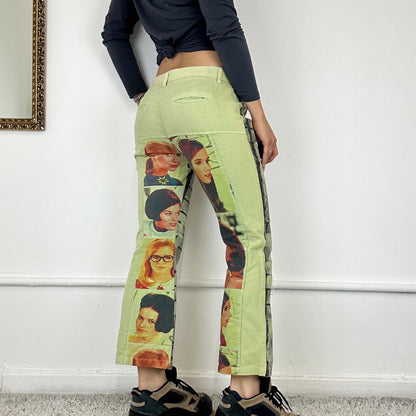 italian graphic print capri trousers